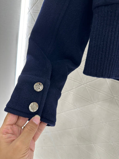 Woolen lapel jacket