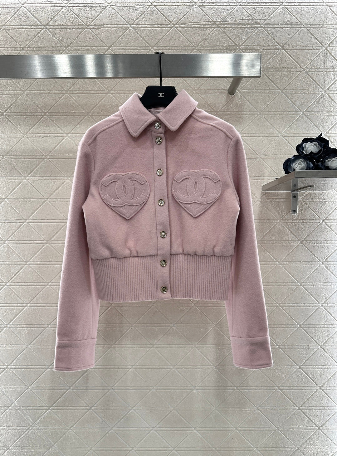 Woolen lapel jacket