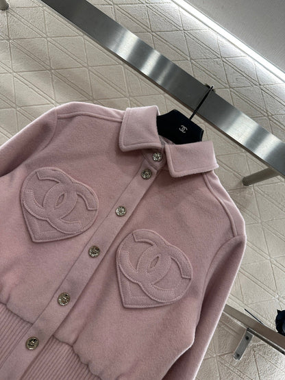 Woolen lapel jacket