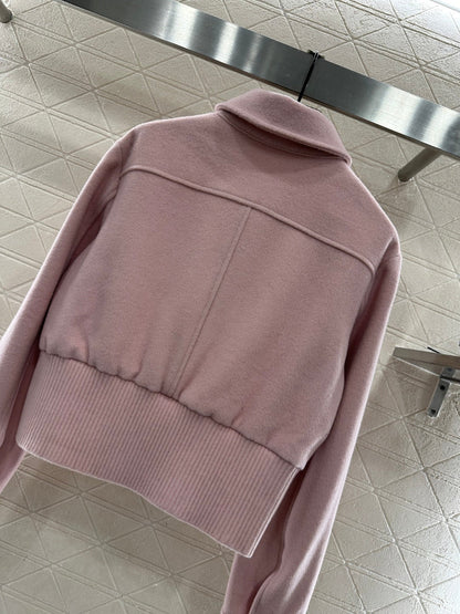 Woolen lapel jacket