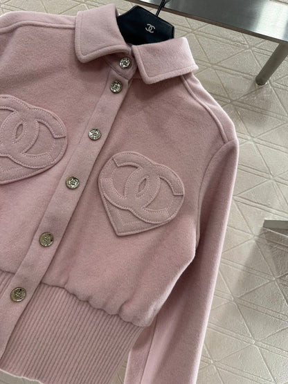 Woolen lapel jacket