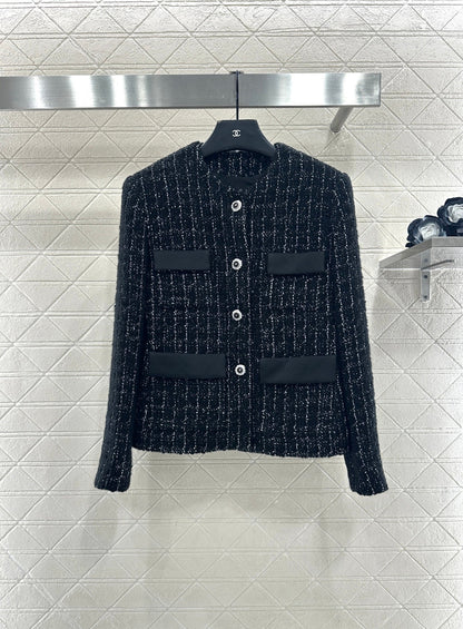 Woven round neck dress jacket