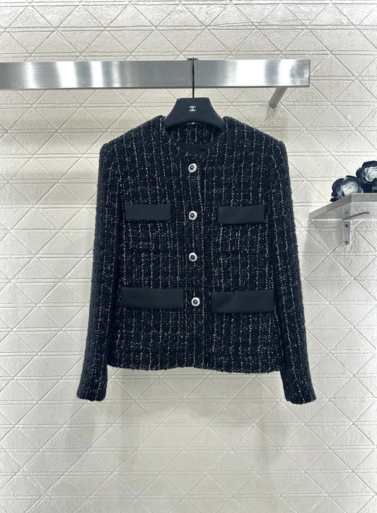 Woven round neck dress jacket