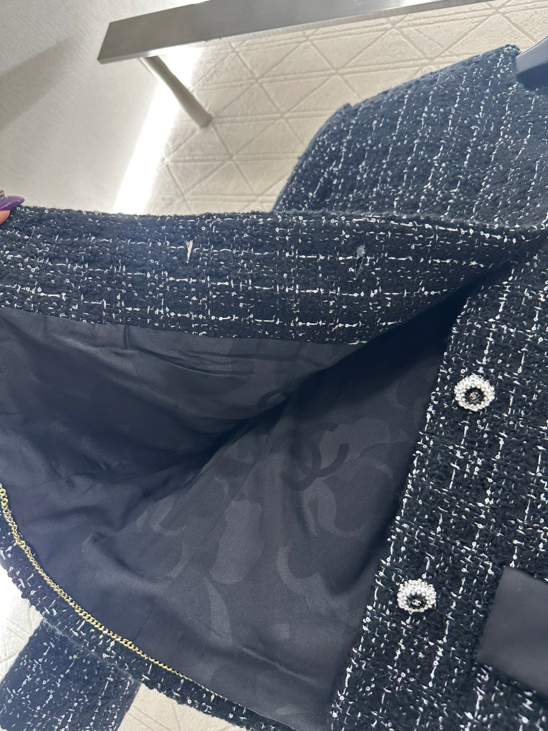 Woven round neck dress jacket