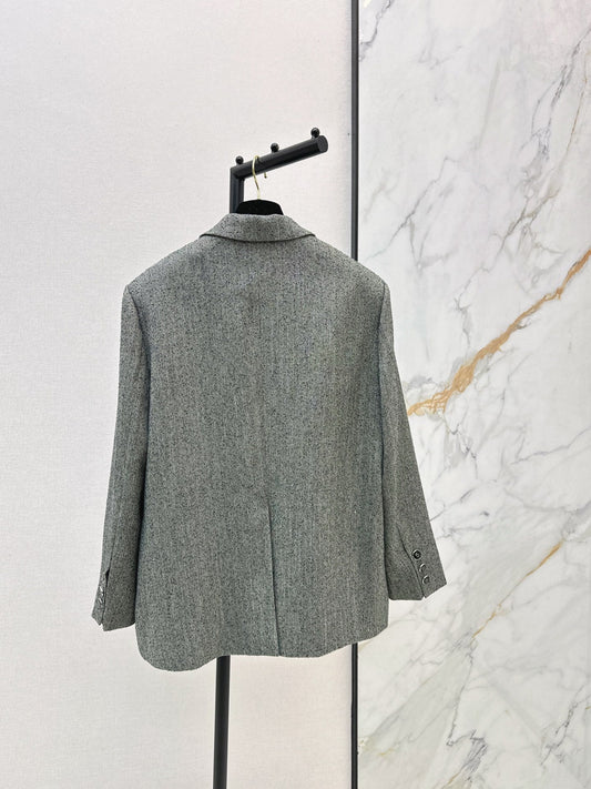 Double C patchwork embroidered suit jacket