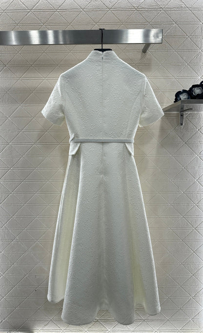 Pleated waistband dress