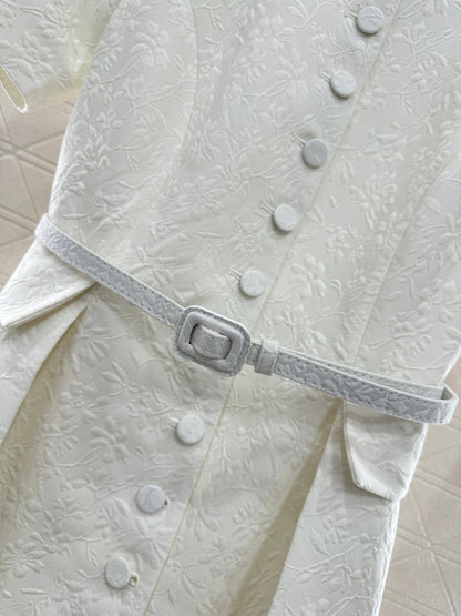Pleated waistband dress