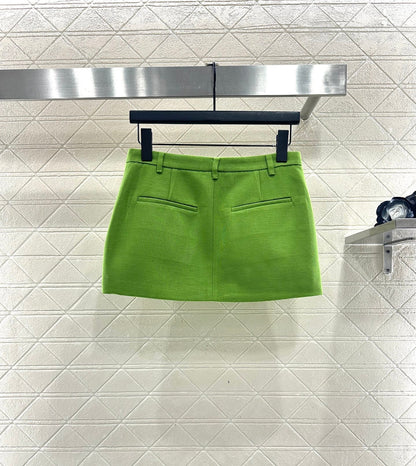 High waisted zipper skirt