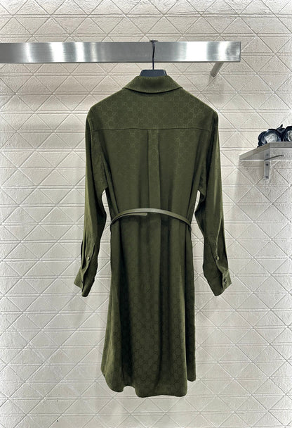 Jacquard belt dress