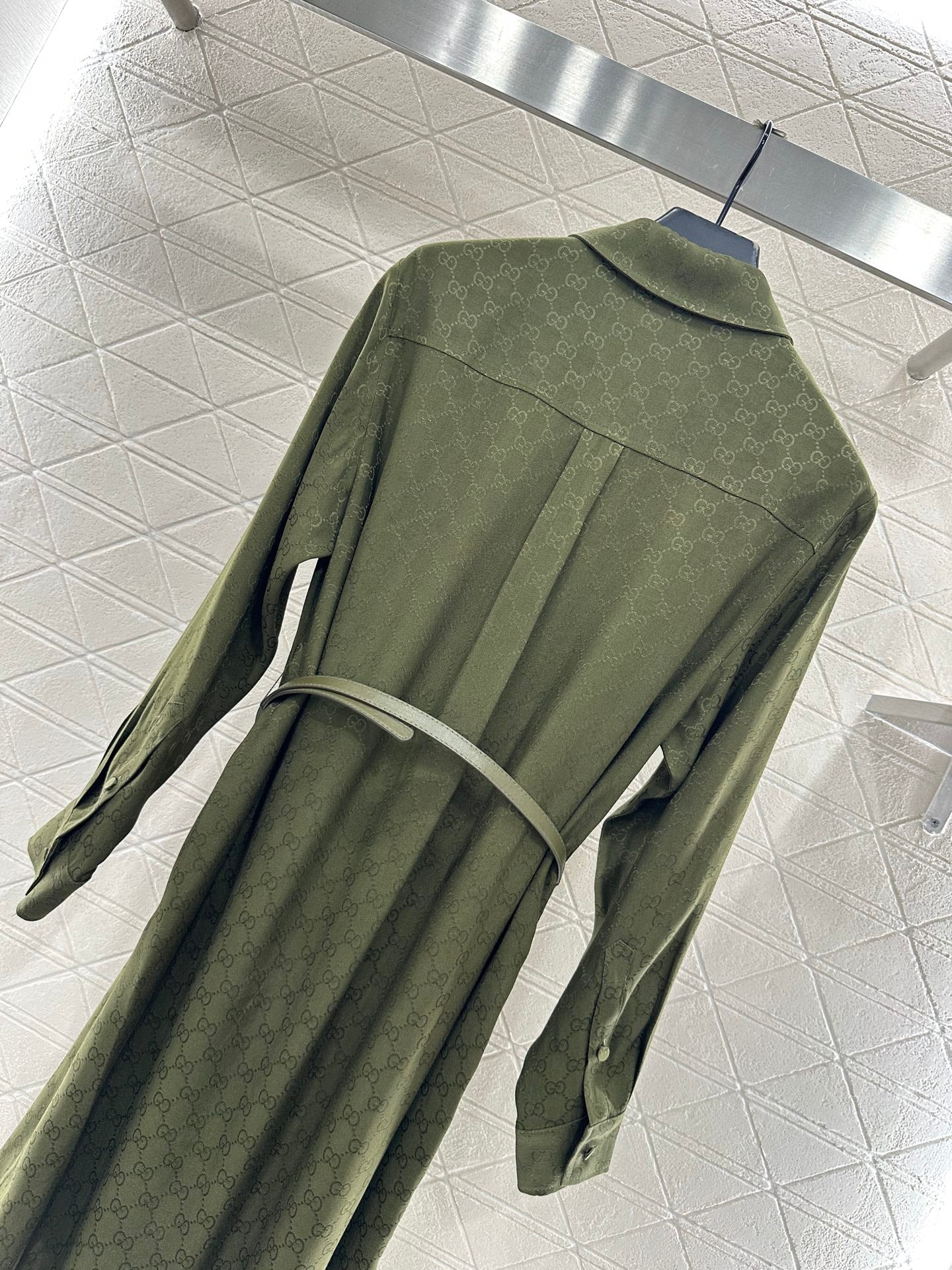 Jacquard belt dress