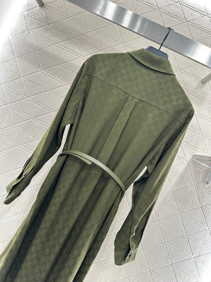 Jacquard belt dress