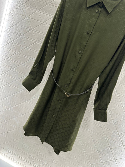 Jacquard belt dress