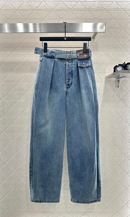 Belt Carrot Wide Leg Pants