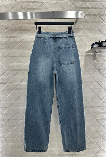 Belt Carrot Wide Leg Pants