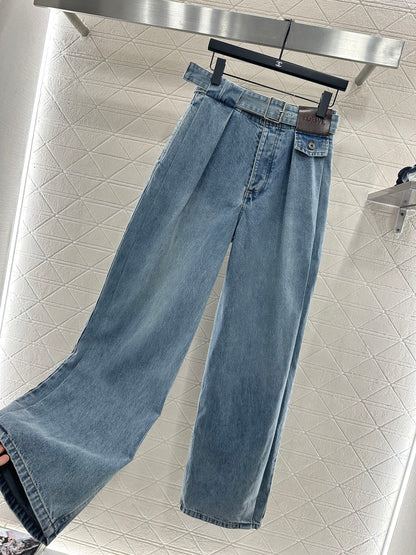 Belt Carrot Wide Leg Pants