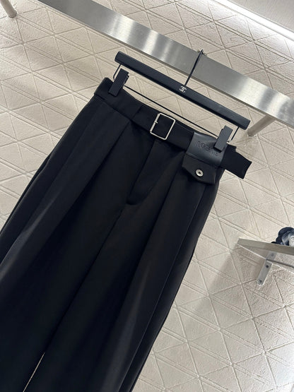 Belt Carrot Wide Leg Pants
