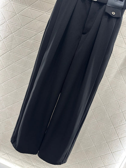 Belt Carrot Wide Leg Pants