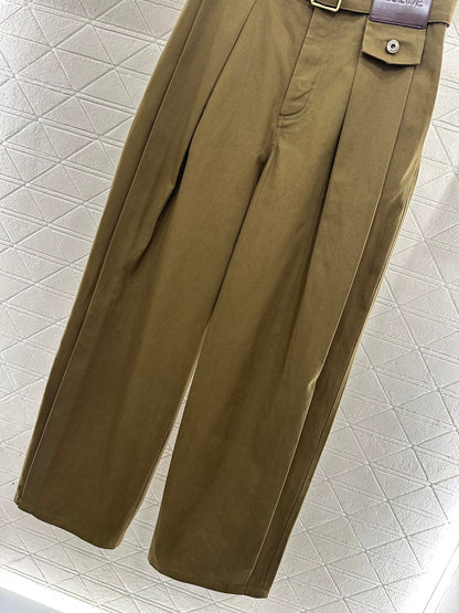 Belt Carrot Wide Leg Pants