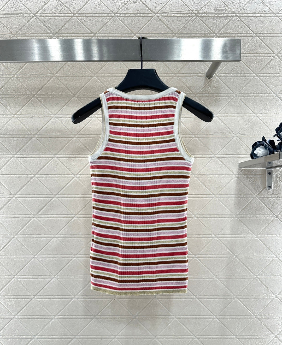 Striped Knit Vest