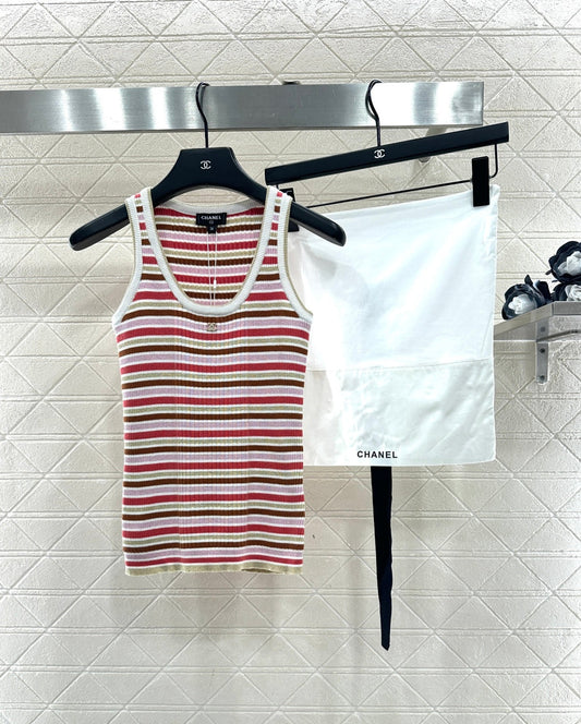 Striped Knit Vest