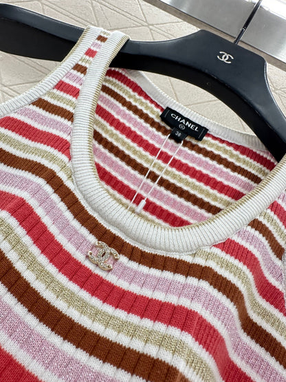 Striped Knit Vest