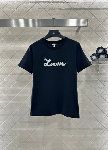 Embroidered Letter T-shirt