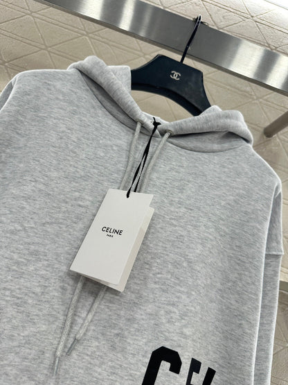 Printed Logo Drawstring Hooded Sweatshirt