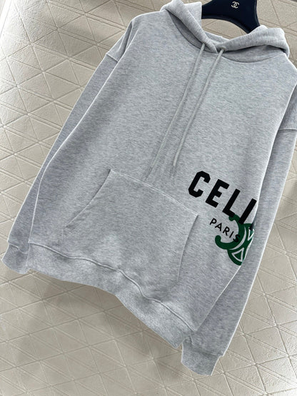 Printed Logo Drawstring Hooded Sweatshirt