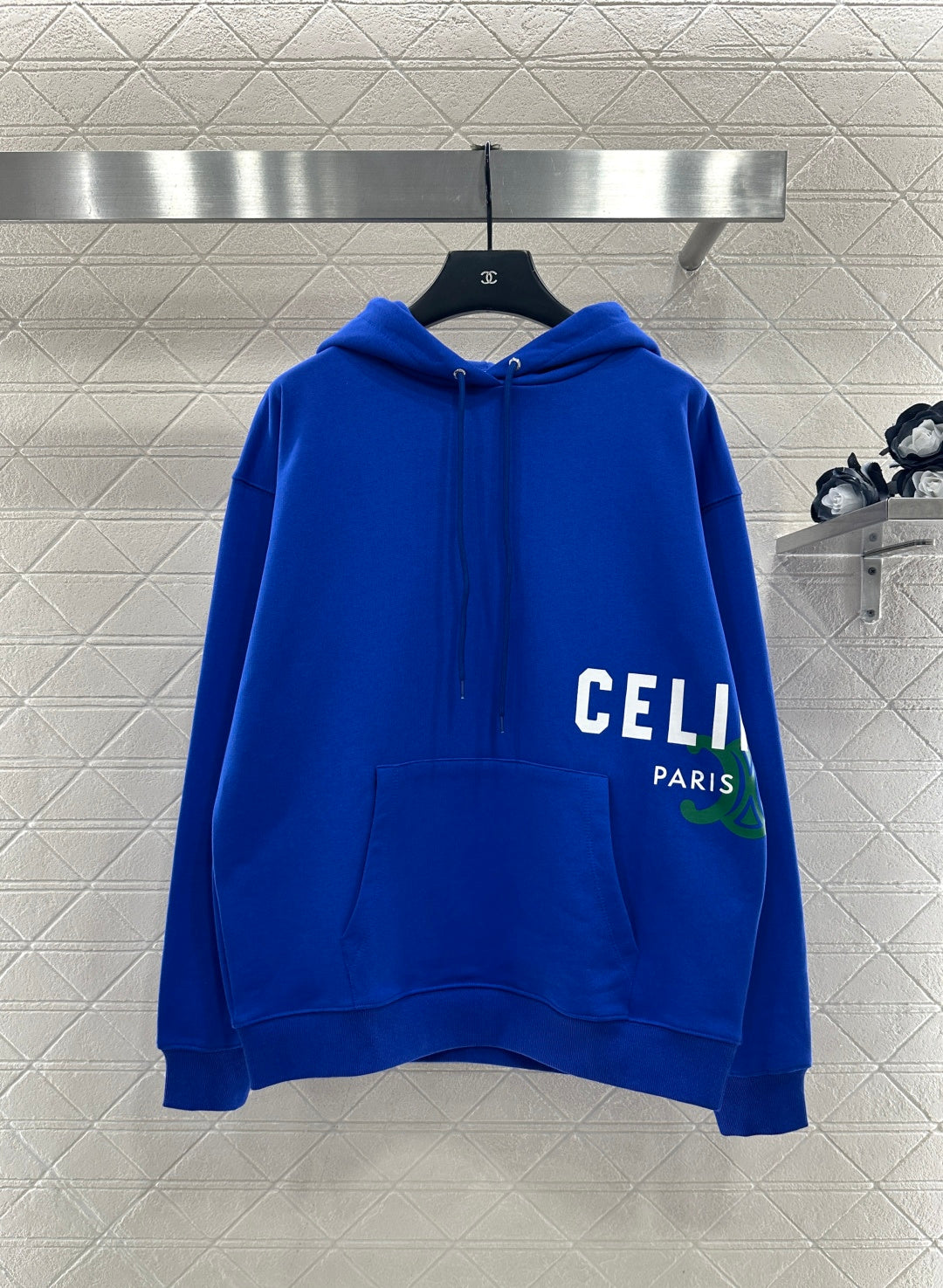 Printed Logo Drawstring Hooded Sweatshirt