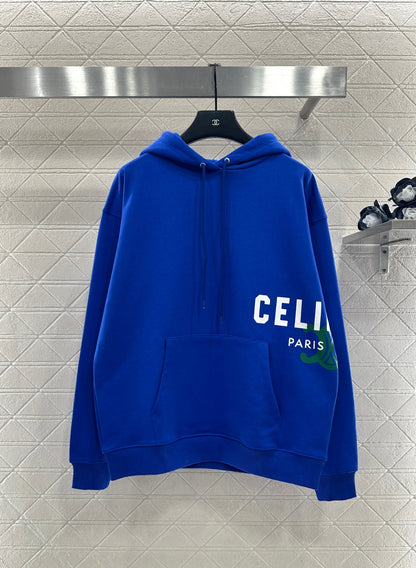 Printed Logo Drawstring Hooded Sweatshirt