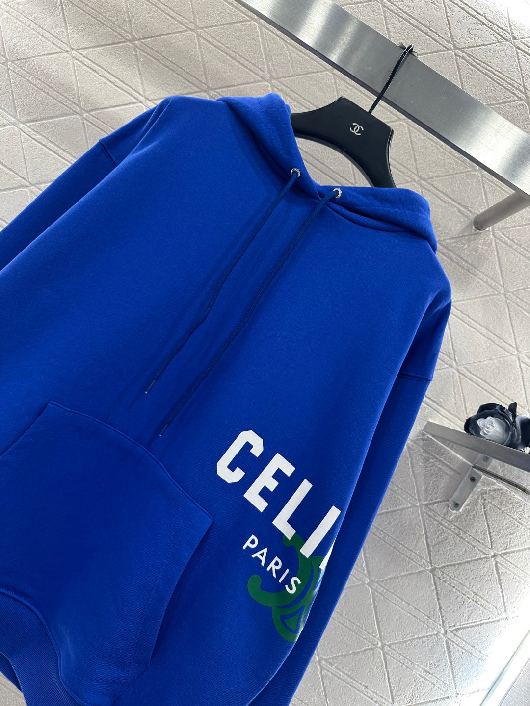 Printed Logo Drawstring Hooded Sweatshirt