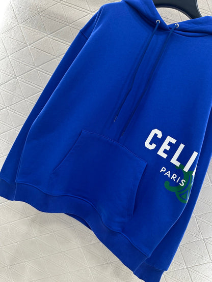 Printed Logo Drawstring Hooded Sweatshirt