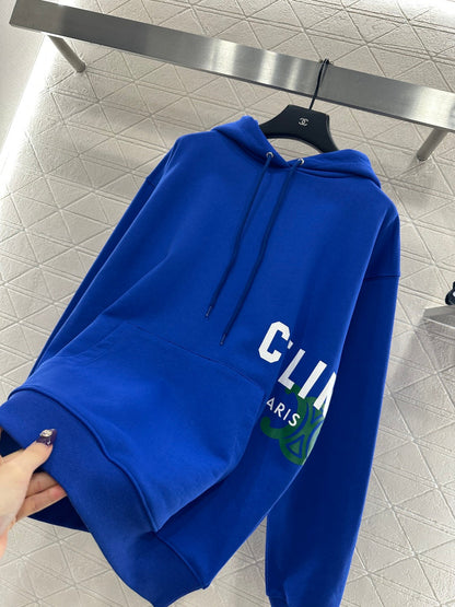 Printed Logo Drawstring Hooded Sweatshirt