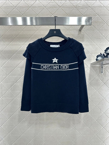 Ruffled Five-Pointed Star Sweater
