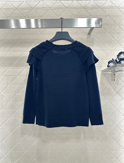 Ruffled Five-Pointed Star Sweater
