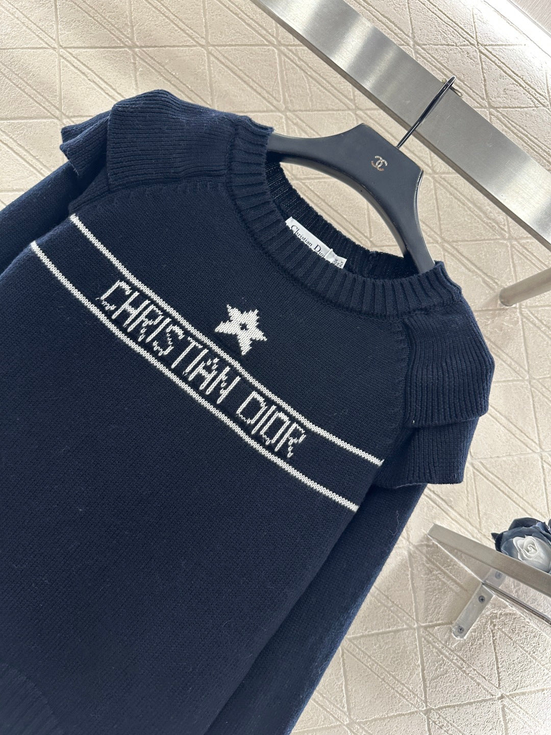 Ruffled Five-Pointed Star Sweater
