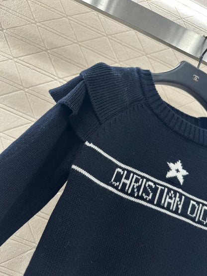 Ruffled Five-Pointed Star Sweater