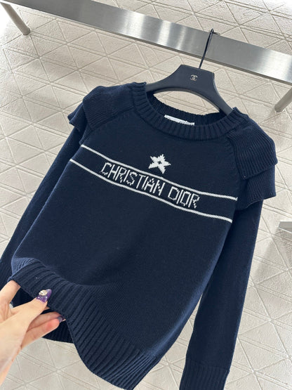 Ruffled Five-Pointed Star Sweater