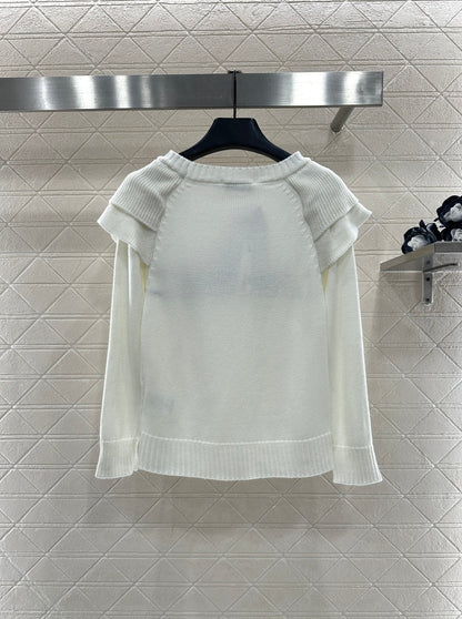 Ruffled Five-Pointed Star Sweater