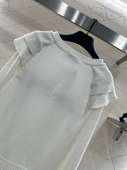 Ruffled Five-Pointed Star Sweater