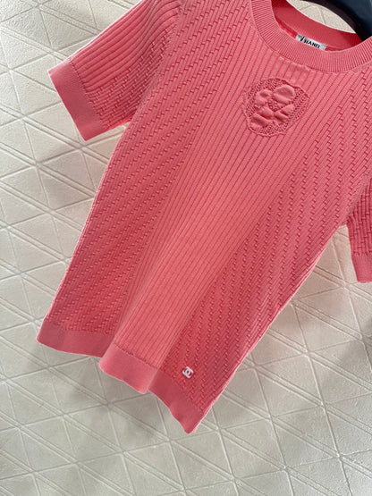 Knitted Short-Sleeve T-Shirt