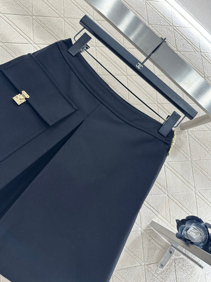 Zippered Leather Mini Skirt