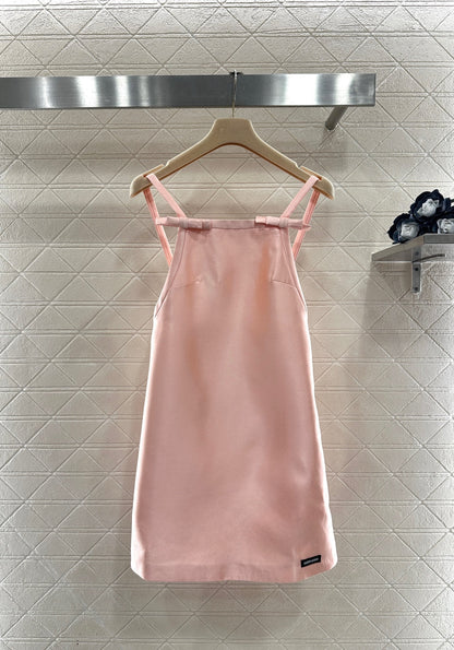 Backless Bow-Tie Slip Dress