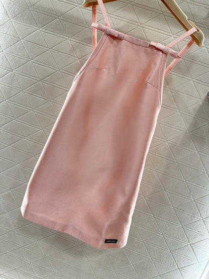 Backless Bow-Tie Slip Dress