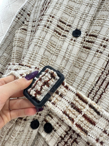 Stand Collar Belted Coat