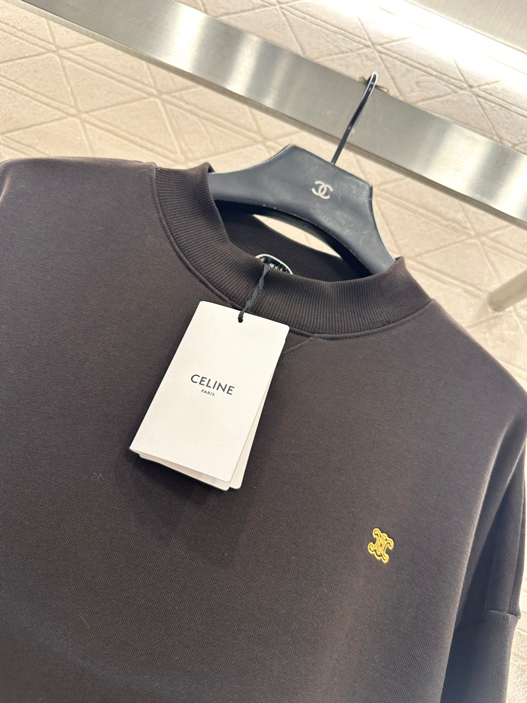 Crew Neck Arc de Triomphe Logo Sweatshirt