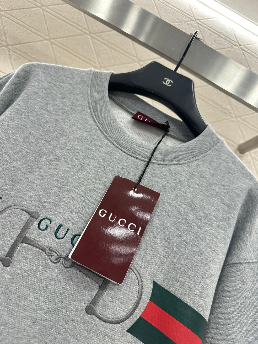 Embroidered Letter Logo Sweatshirt