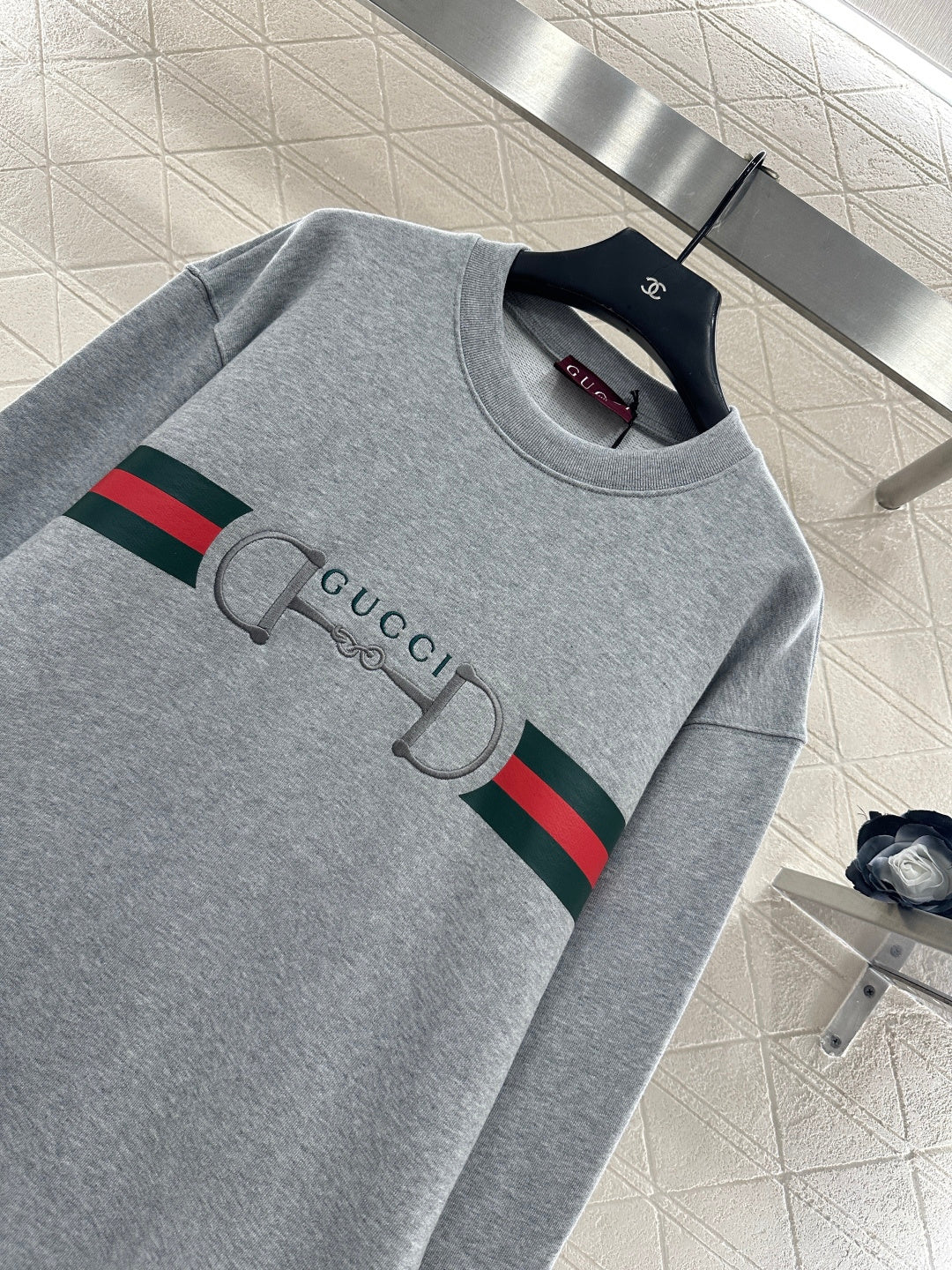 Embroidered Letter Logo Sweatshirt