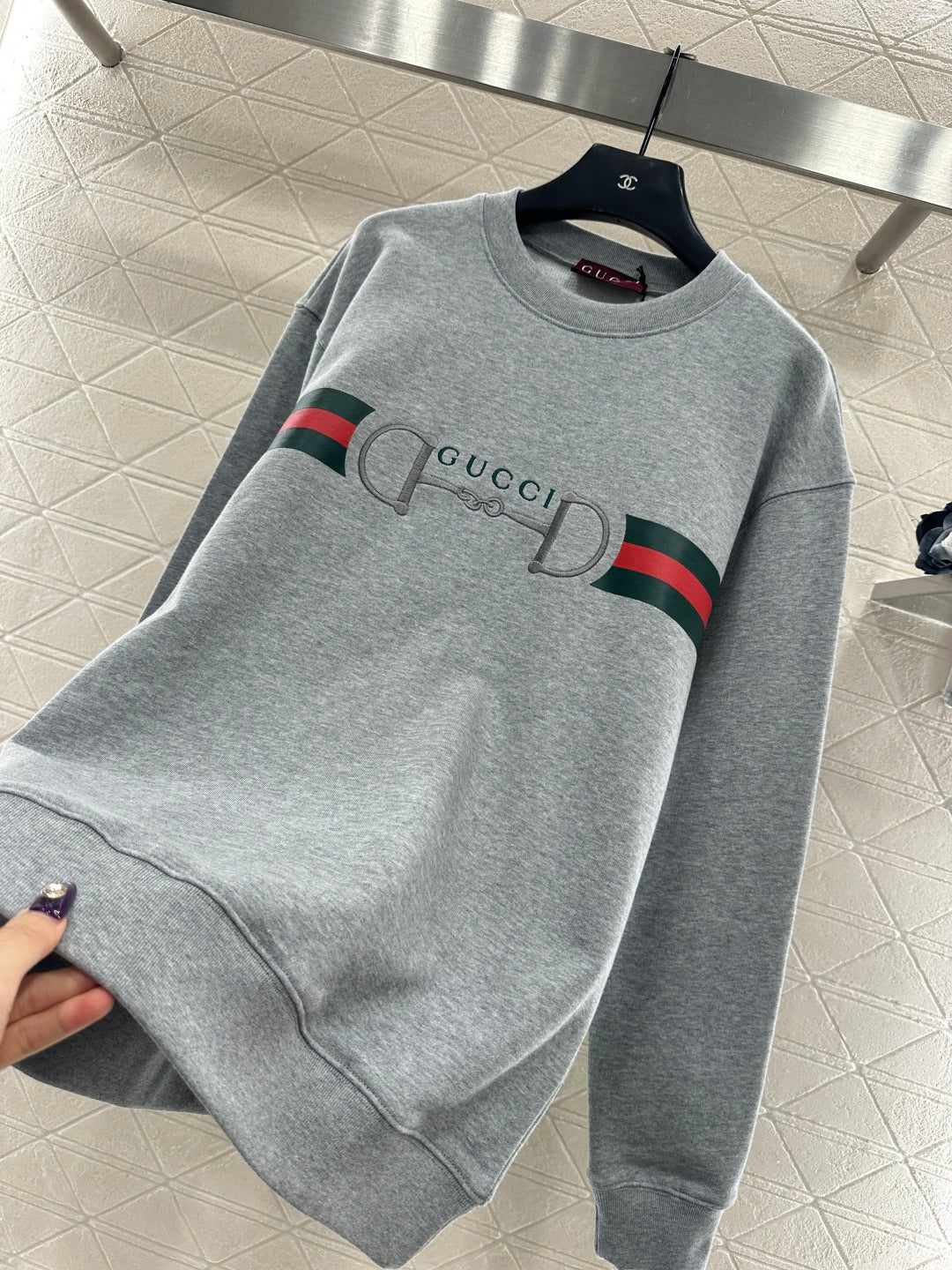 Embroidered Letter Logo Sweatshirt