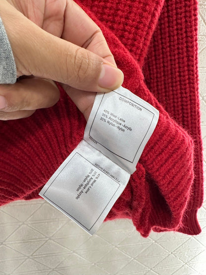 High-Neck Letter Sweater